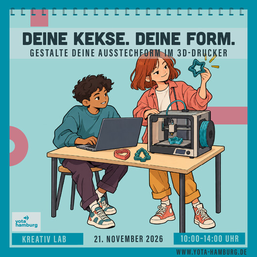 Kreativ Lab: Cookie Cutter aus dem 3D-Drucker | 21.11.2026 | 10:00&ndash;14:00 Uhr