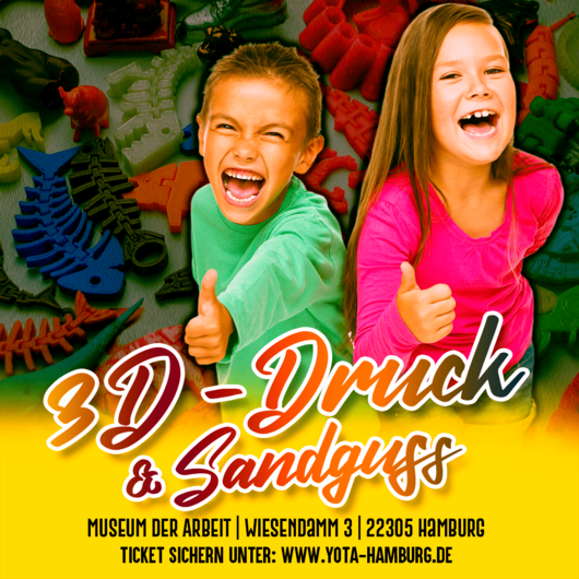 Workshop: 3D-Druck und Sandguss | 14.10.2023 | 11:00 - 14:00 Uhr