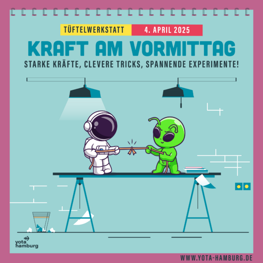 Tüftelwerkstatt: Kraft am Vormittag | 05. April 2025 | 11:00 – 13:00 Uhr