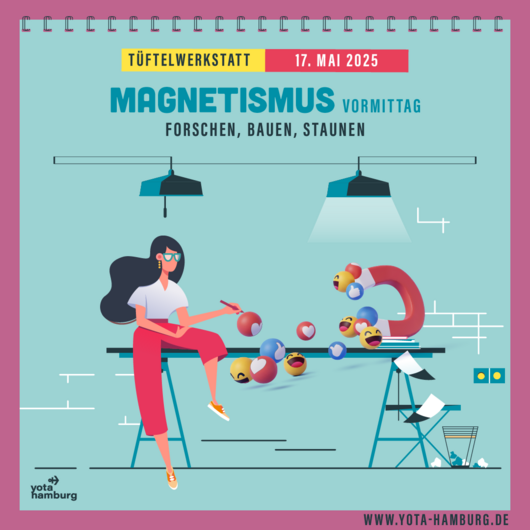 Tüftelwerkstatt: Magnetismus Vormittag | 17. Mai 2025 | 11:00 Uhr – 13:00 Uhr