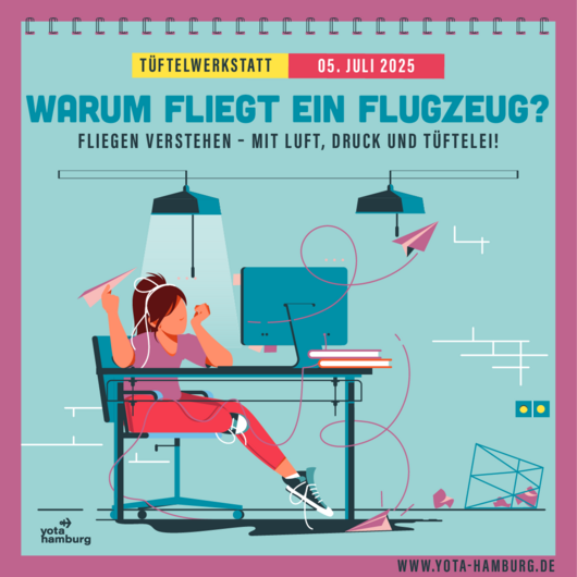 Tüftelwerkstatt: Warum fliegt ein Flugzeug? | 05. Juli 2025 | 11:00 – 13:00 Uhr