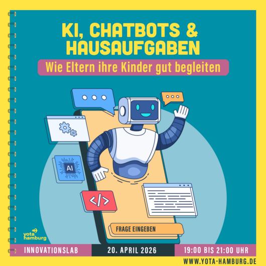 Innovations.Lab: KI, Chatbots & Hausaufgaben: Wie Eltern ihre Kinder gut begleiten | 20.04.2026 | 19:00&ndash;21:00 Uhr