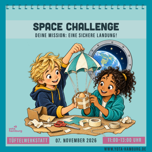 T&uuml;ftelwerkstatt: Space Challenge | 07.11.2026 | 11:00&ndash;13:00 Uhr