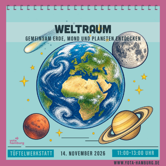 T&uuml;ftelwerkstatt: Weltraum | 14.11.2026 | 11:00&ndash;13:00 Uhr