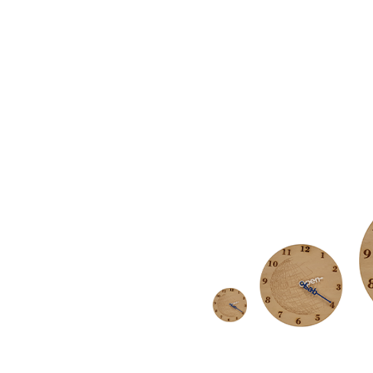 Mit einem Lasercutter und 3D-Drucker deine eigene individuelle Wanduhr anfertigen.