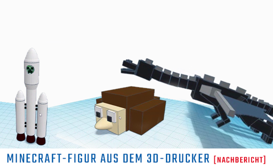 Minecraft Figur Aus Dem 3d Drucker Online Kurs Yota Young Talents Hamburg