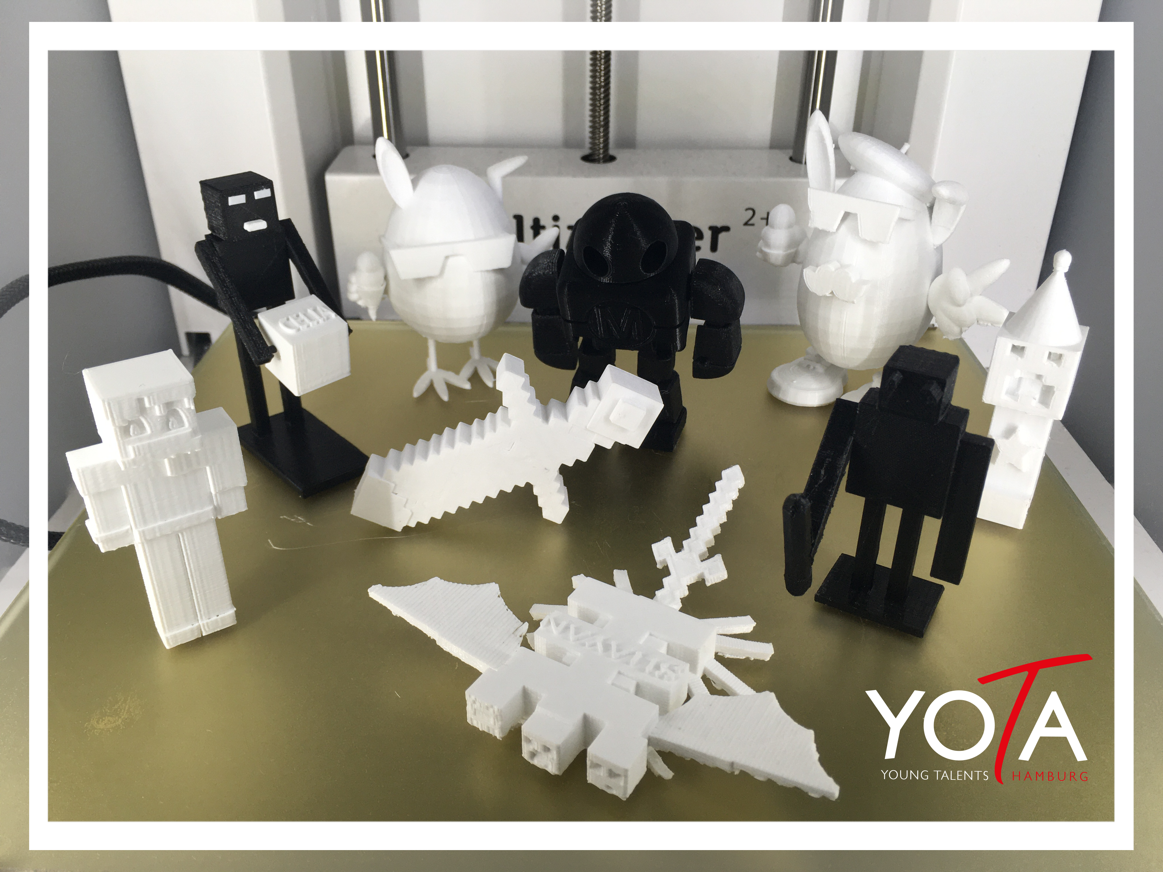 Minecraft-Figur aus dem 3D-Drucker